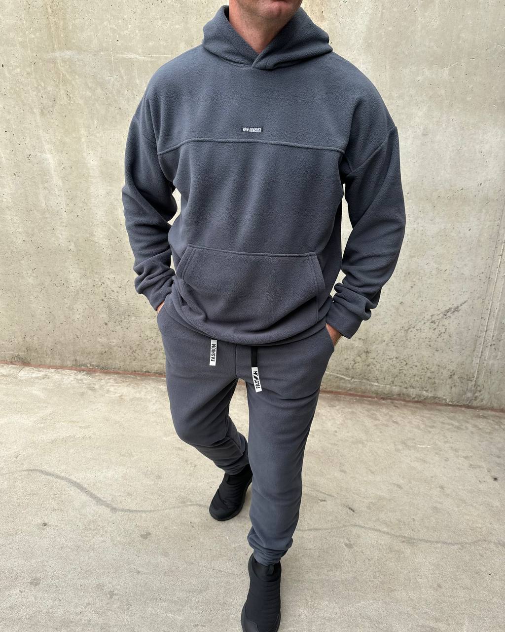 Флісовий чоловічий костюм 749 — графіт