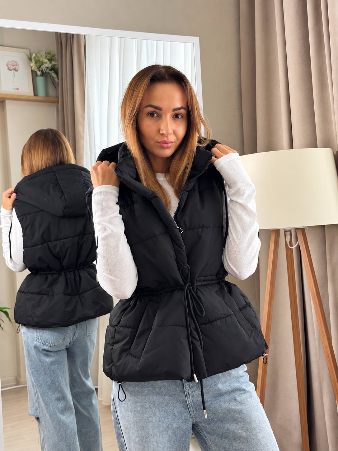 Пухова oversize жилетка 401