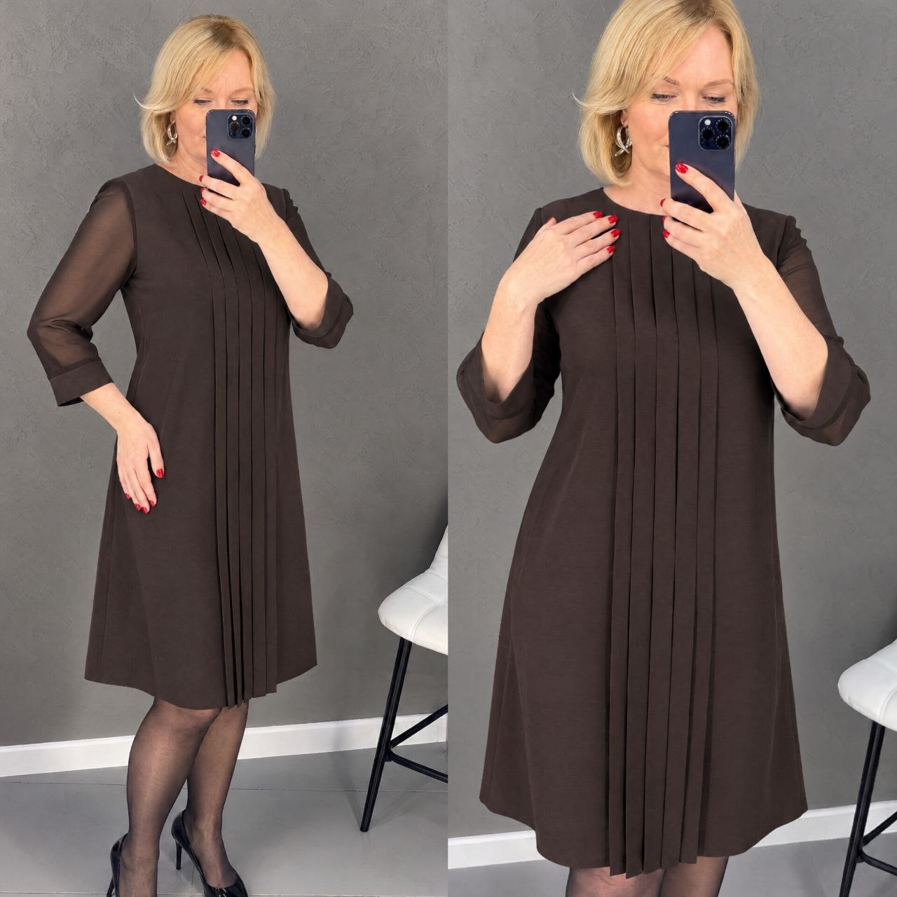 Шовкова сукня з шифоном 215