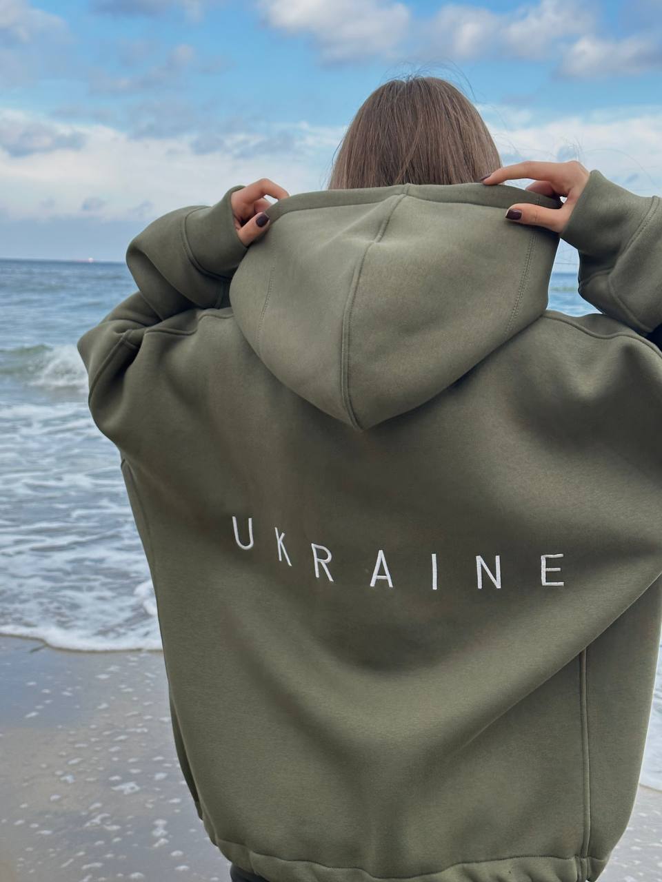 Худі Ukraine вишивка 774 — хакі
