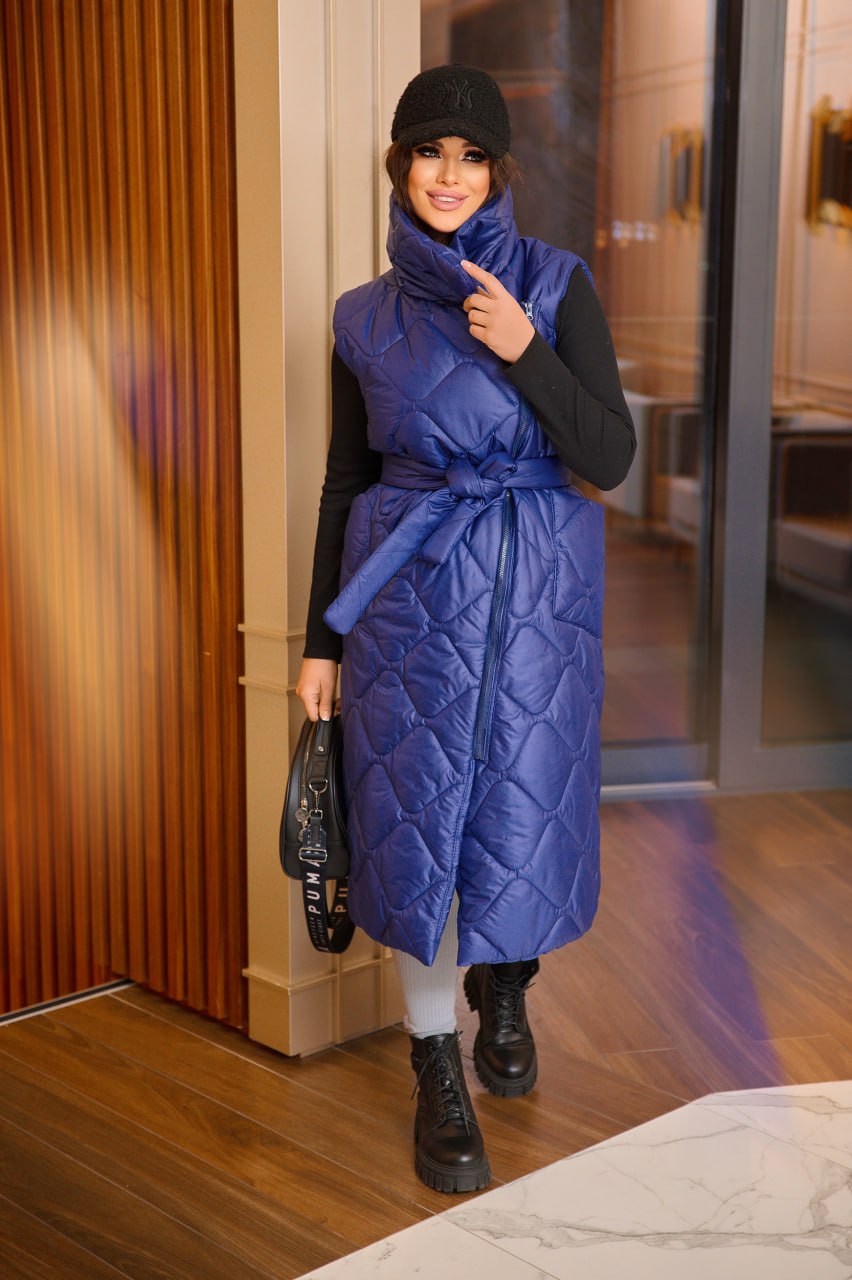 Жилетка довга без капюшону 200 2312 — електрик