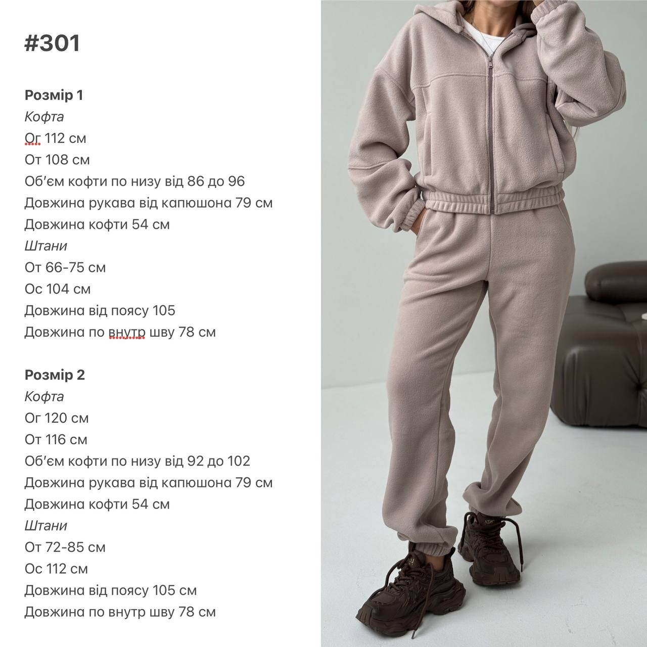 Флісовий костюм 301