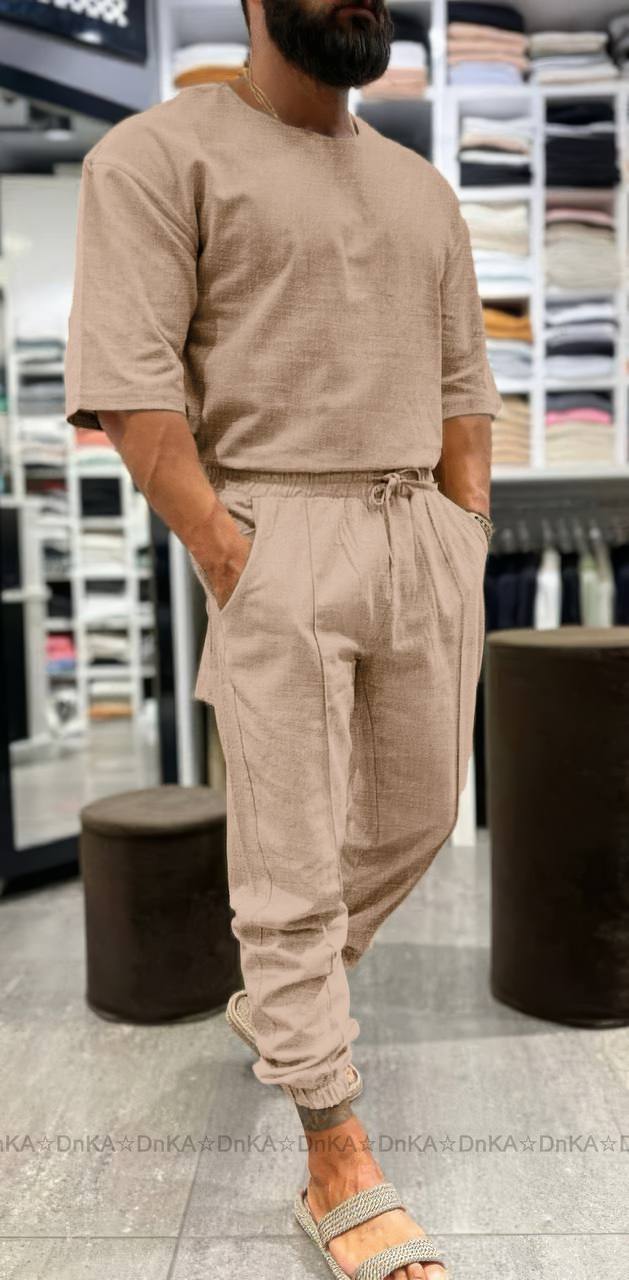 Чоловічий костюм жатка №в802-41844 — беж