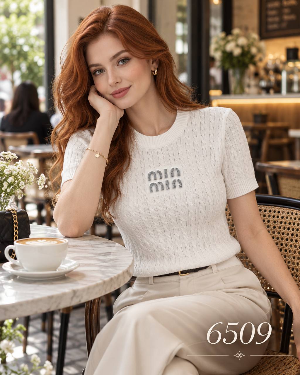 Футболка трикотажна в косу 6509 Білий фото 3