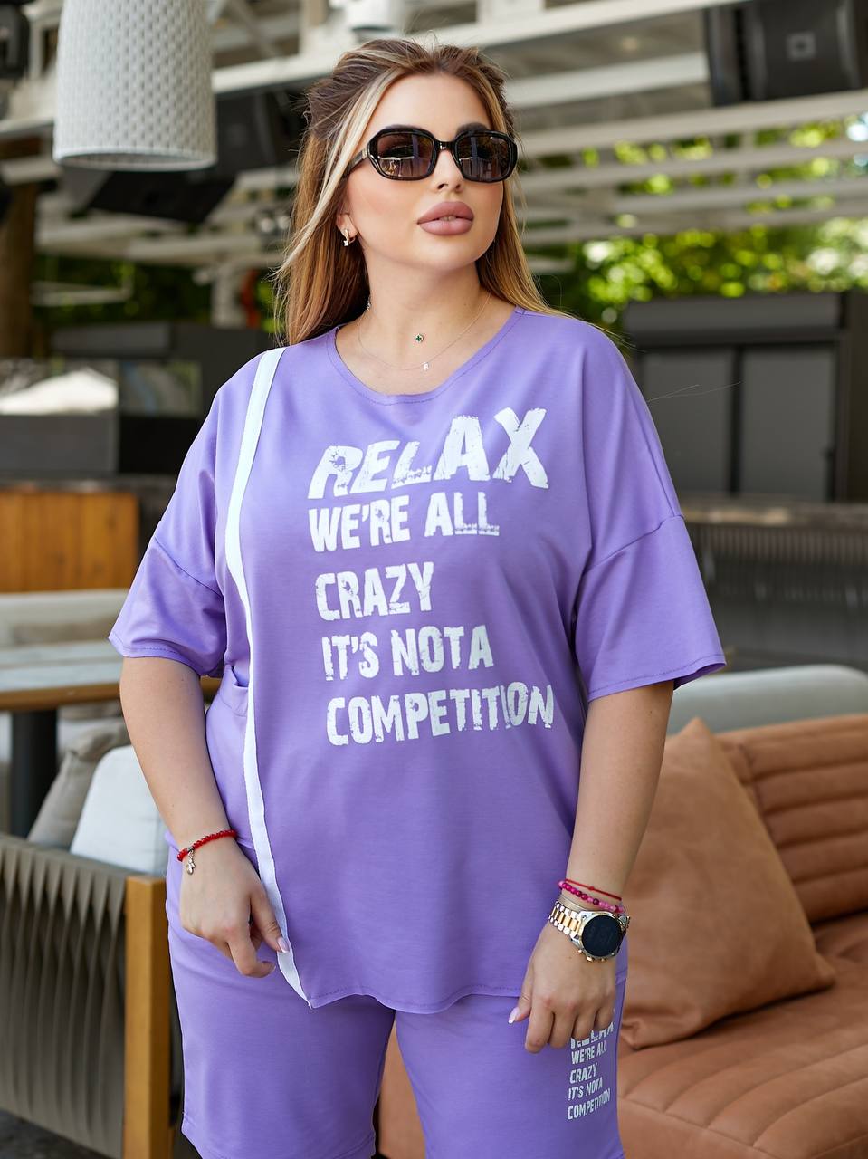 Спортивний костюм шорти футболка Relax 733 хакі фото 31