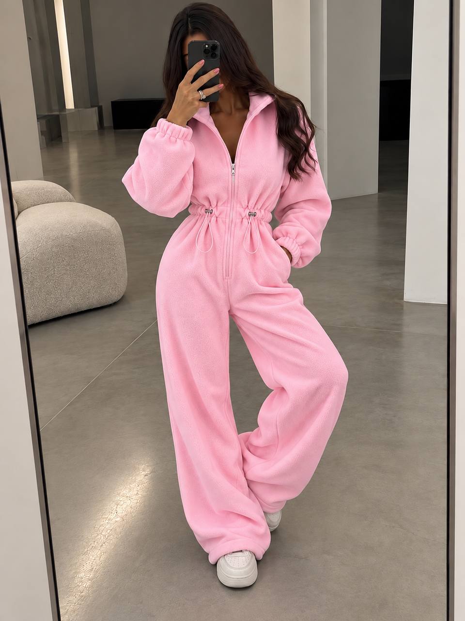 Жіночий теплий комбінезон із двостороннього флісу 771