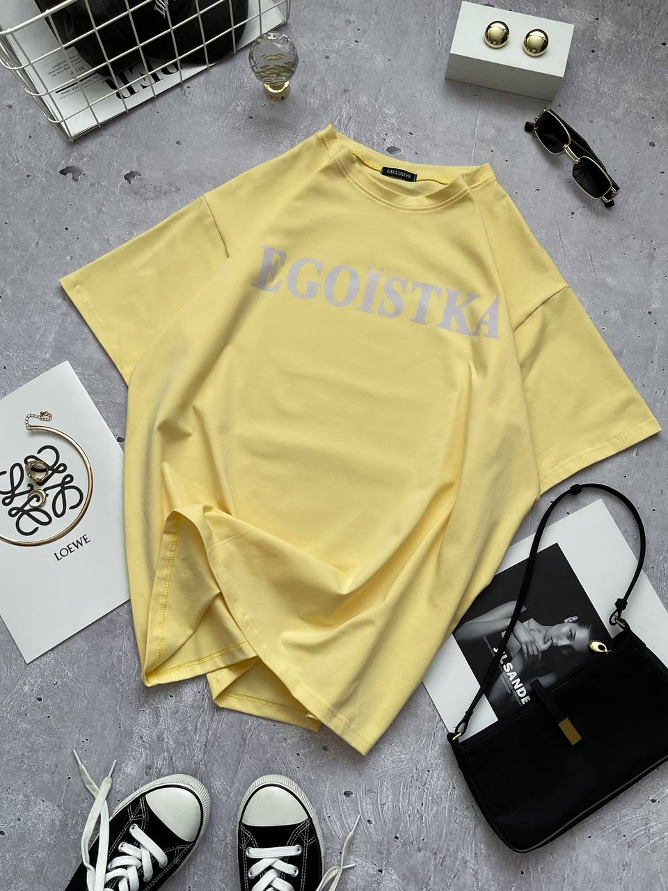 Футболка кулір 100% бавовна Egoїstka 010 — жовтий