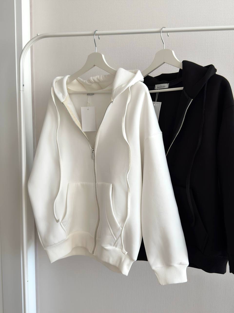 Zip HOODIE подвійний капюшон 687 сірий фото 3