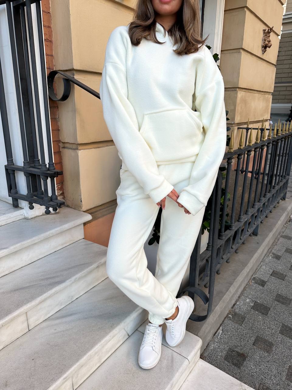 Флісовий костюм 629 — Білий