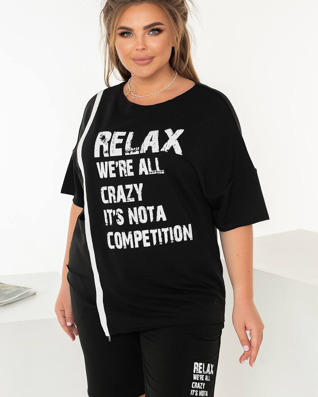 Спортивний костюм шорти футболка Relax 733 хакі фото 12