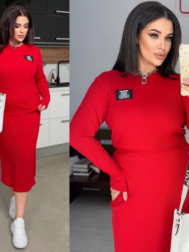 Жіночий костюм кофта спідниця у спортивному стилі рубчик 015 купити photo 2025 04 12 07 34 46