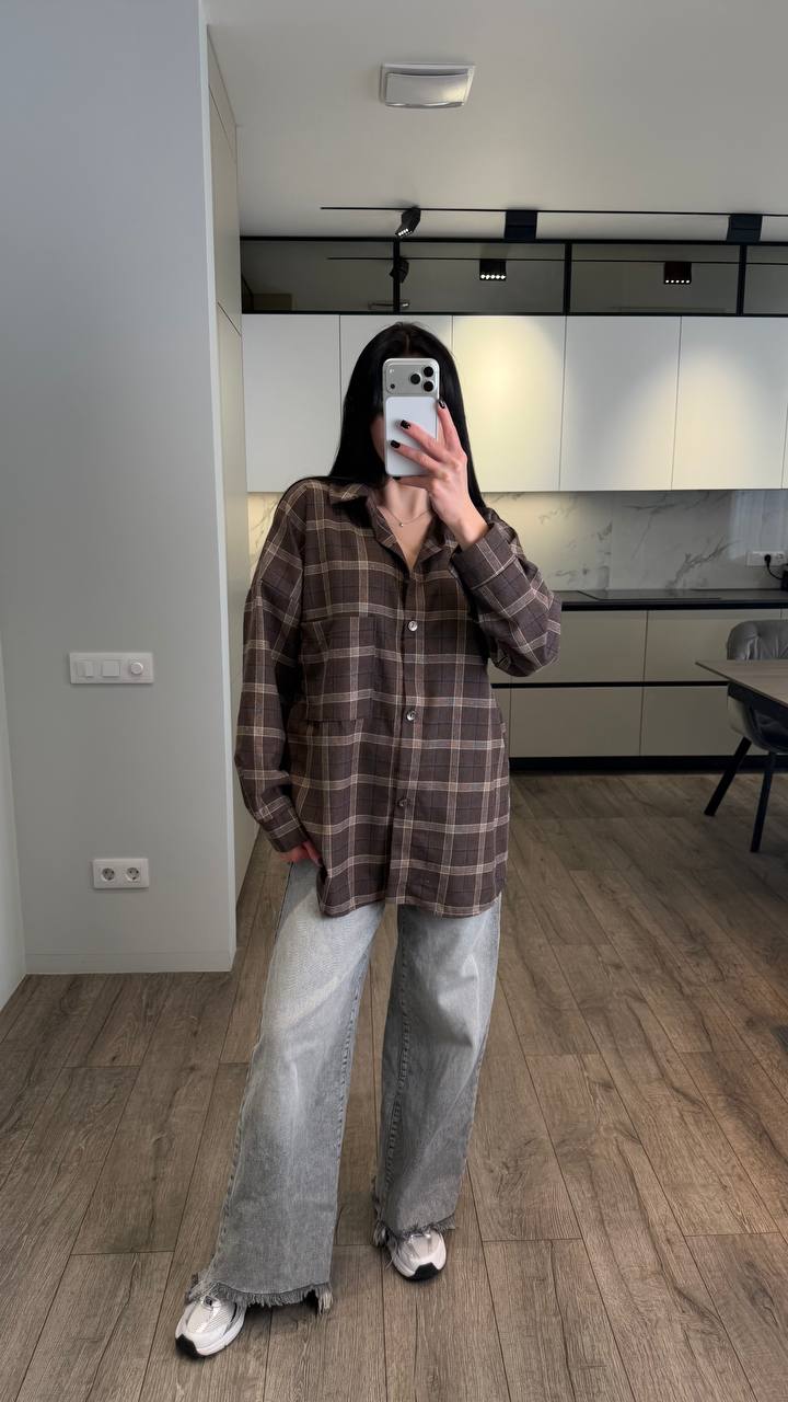 Жіноча сорочка фланель варьонка в клітинку 323 купити photo 2026 03 06 14 57 29