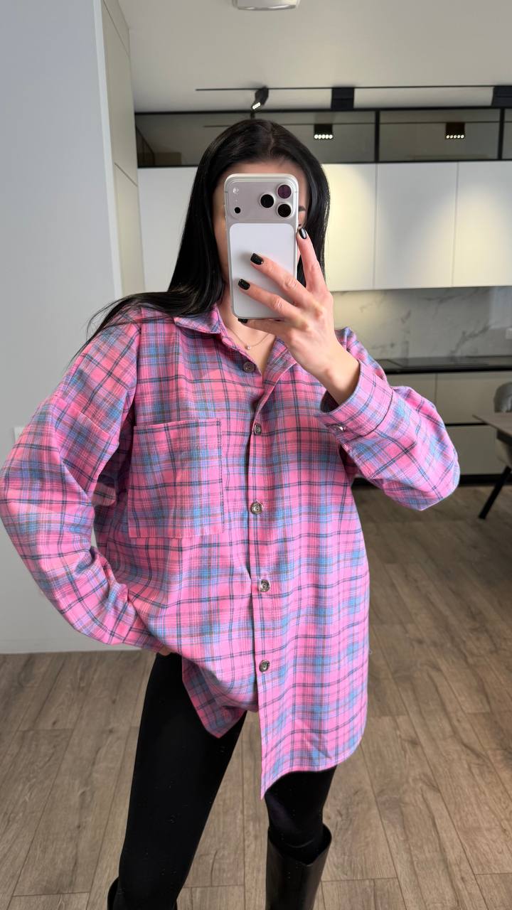 Жіноча сорочка фланель варьонка в клітинку 323 купити photo 2026 03 06 14 57 36
