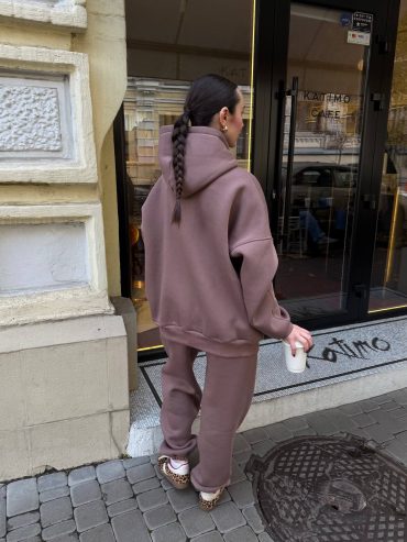 Якісний спортивний оверсайз костюм худі на змійці 942 купити photo 2025 10 26 09 52 39