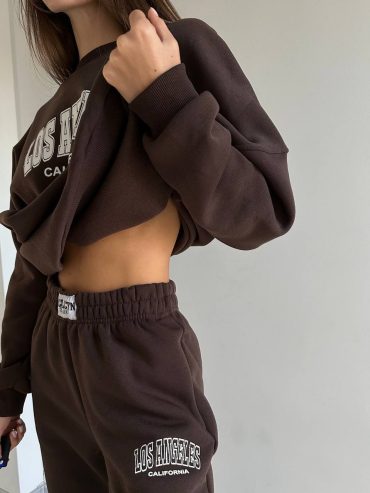 Спортивний костюм світшот LA на флісі 2329 купити photo 2025 10 26 23 40 57