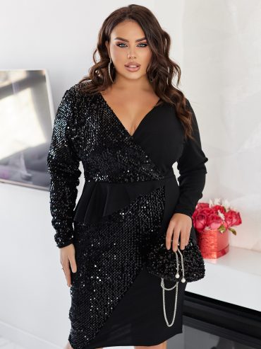 Вечірня сукня запах пайєтка баска 1244 купити img 1196