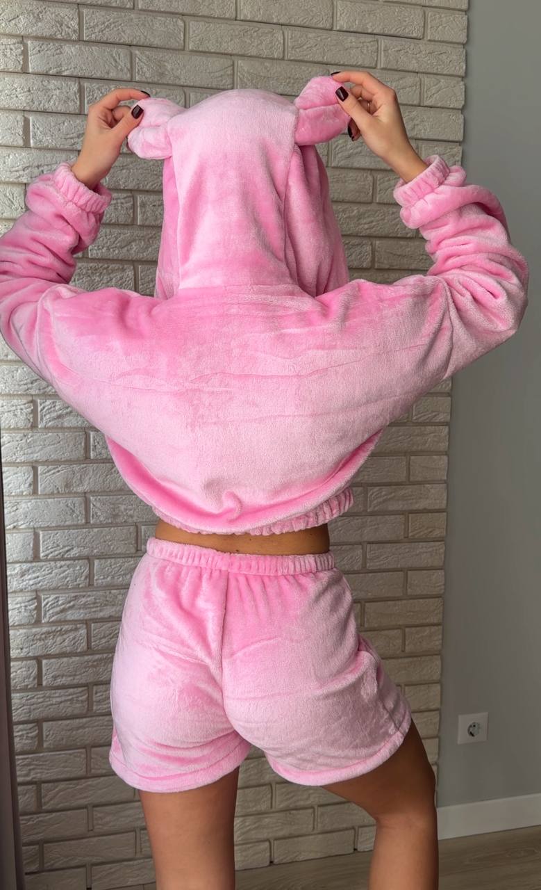 Махрова піжамка шорти зіпка з вушками 710 купити photo 2025 11 01 08 46 34 2