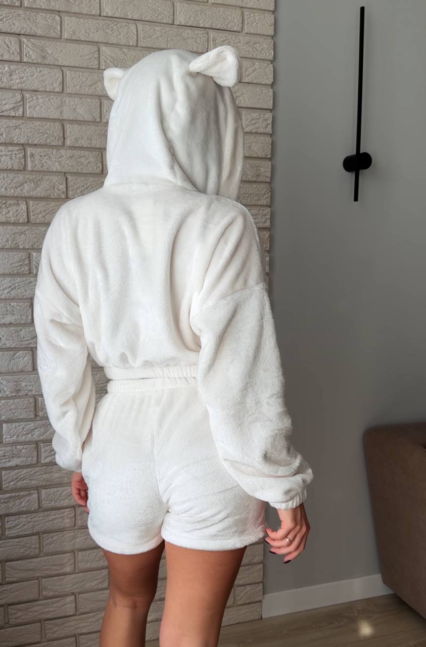 Махрова піжамка шорти зіпка з вушками 710 купити photo 2025 11 01 08 46 41 2