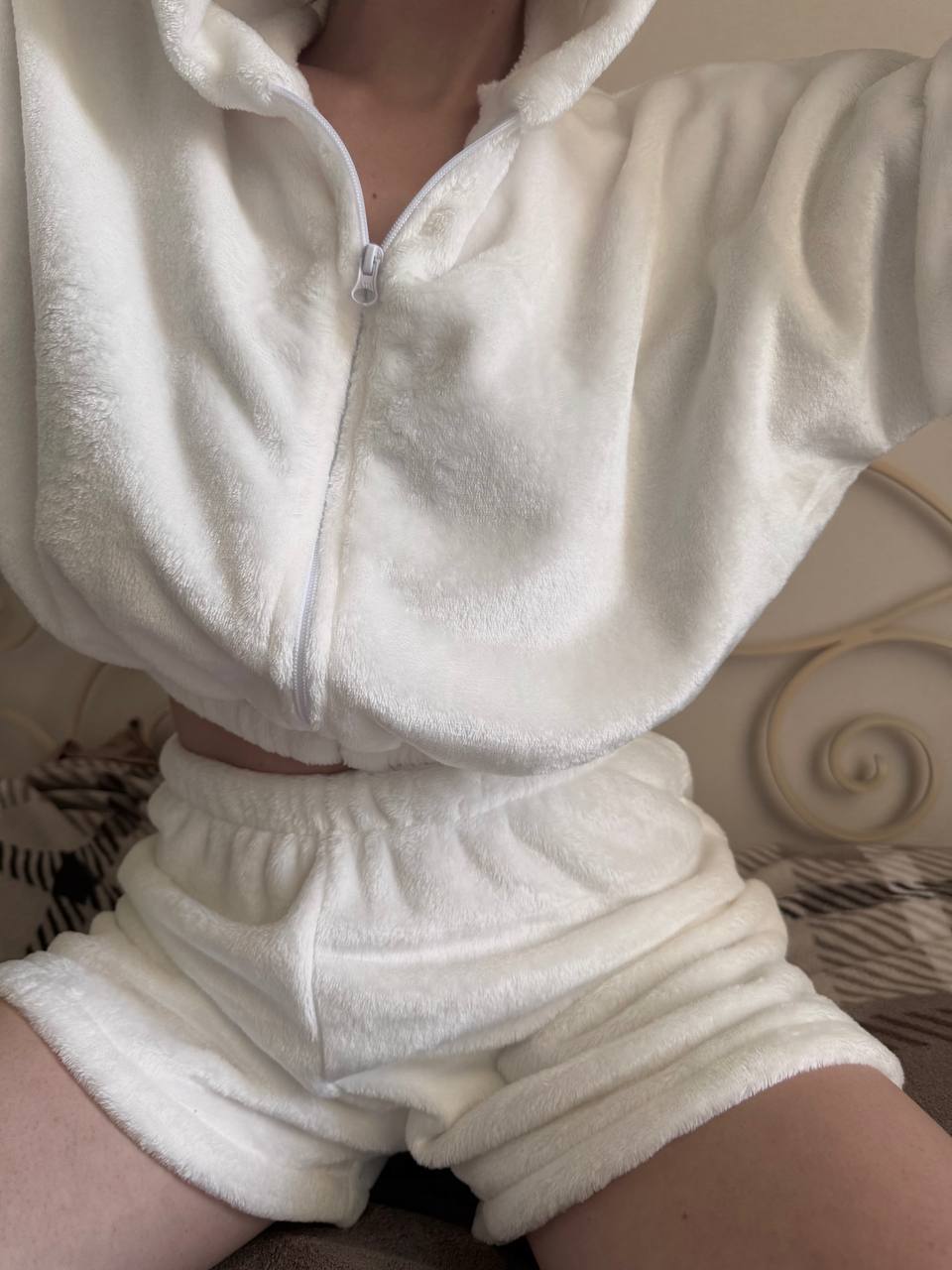 Махрова піжамка шорти зіпка з вушками 710 купити photo 2025 11 01 08 46 45