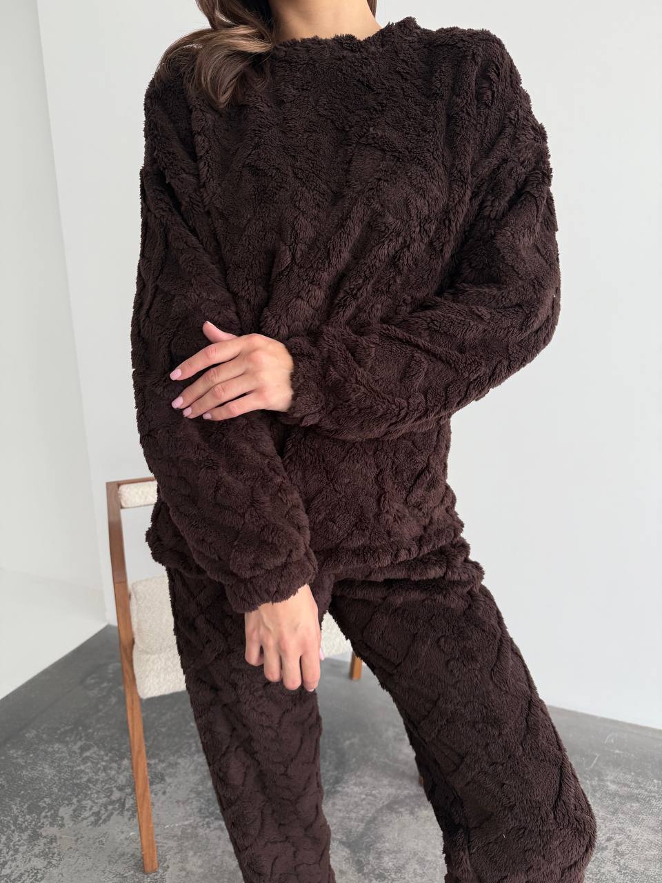 Дуже теплий м'який домашній костюм з двосторонньої махри 1692 купити photo 2025 11 05 13 06 18 3