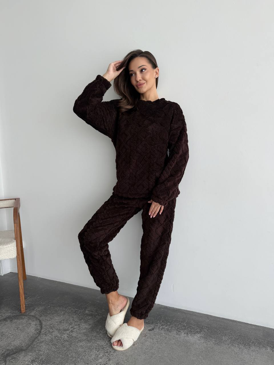 Дуже теплий м'який домашній костюм з двосторонньої махри 1692 купити photo 2025 11 05 13 06 18
