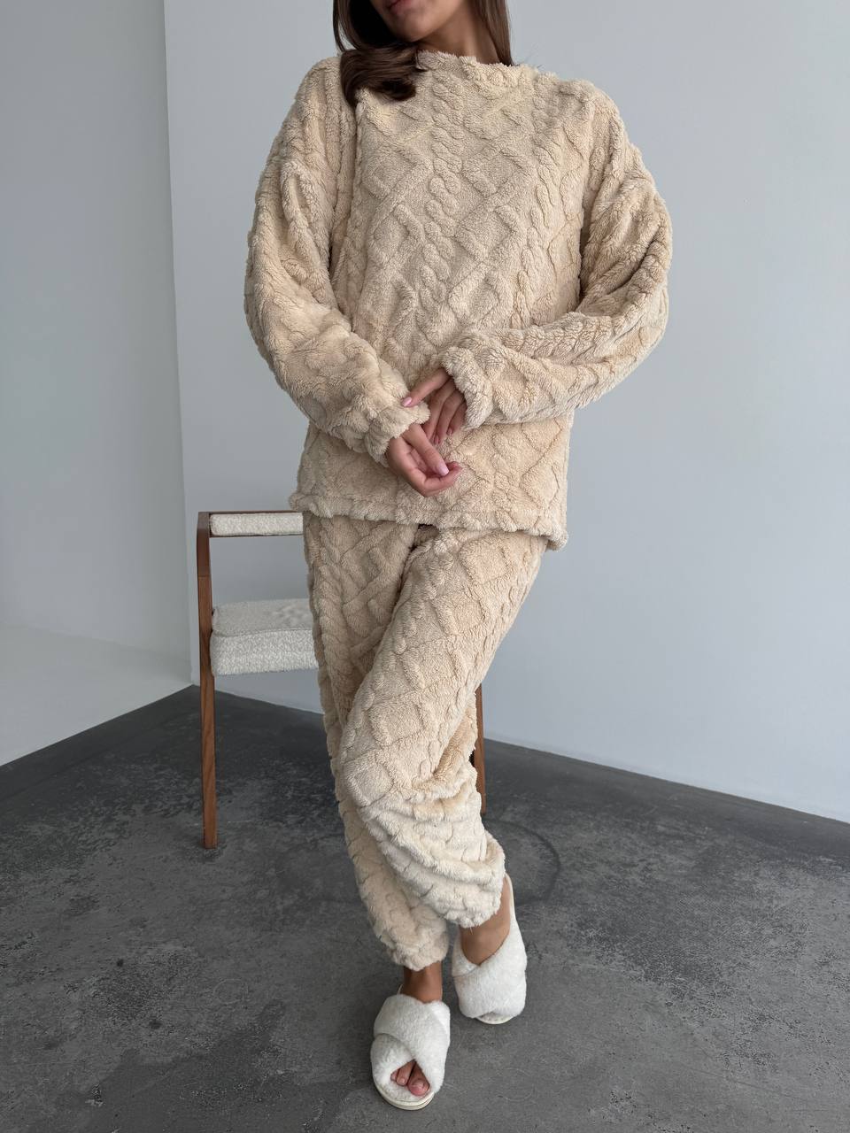 Дуже теплий м'який домашній костюм з двосторонньої махри 1692 купити photo 2025 11 05 13 06 23