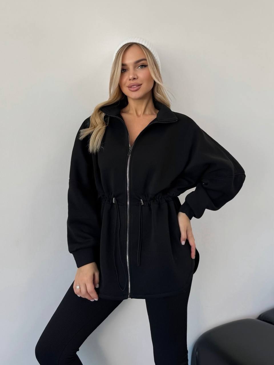 Подовжена кофта на змійці куліска талія 1694 купити photo 2025 11 05 13 07 52