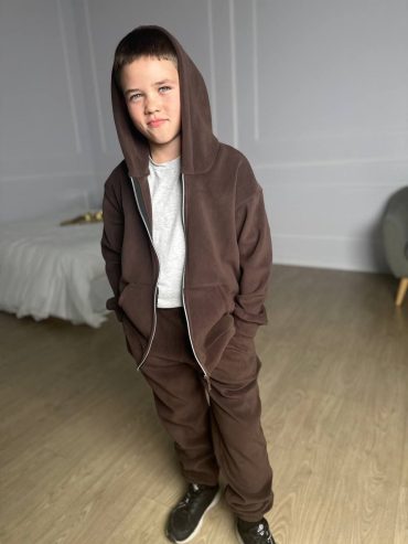 Фактурний костюм для підлітків двосторонній мікрофліс з ефектом велюра 004 купити photo 2025 11 05 13 12 58
