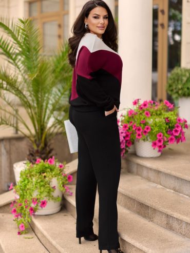 Брючний костюм ангоровий джемпер чорні штани 7153 купити photo 2025 11 06 11 16 25