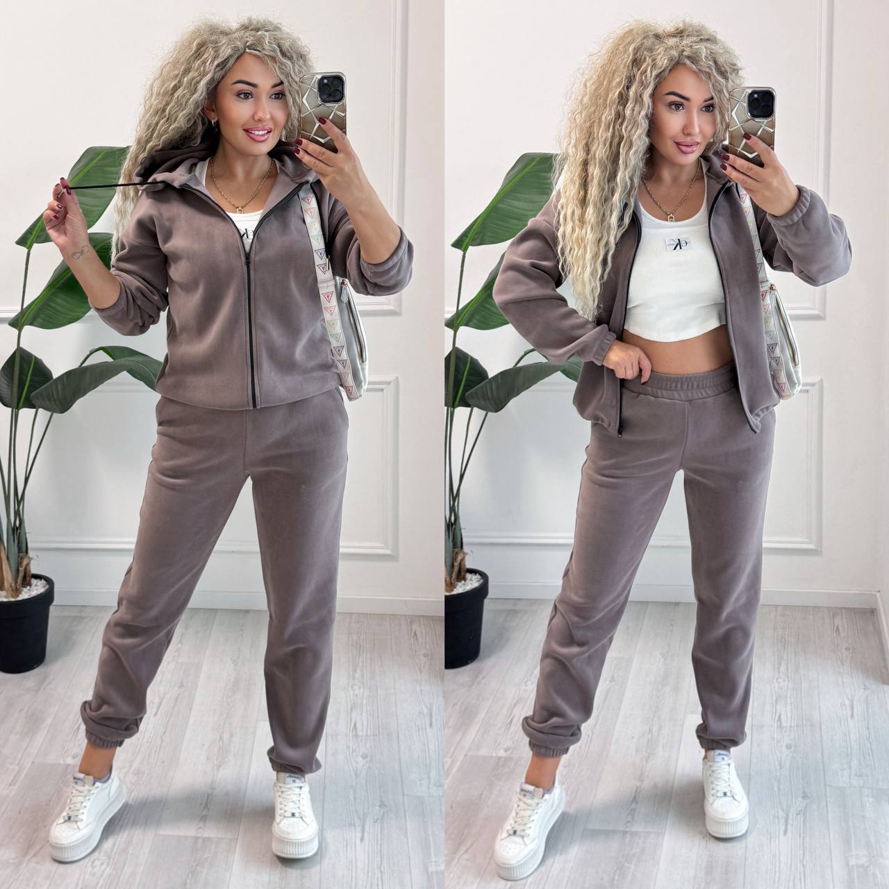 Флісовий однотонний спортивний костюмна змійці 005/1 купити photo 2025 11 11 12 01 49