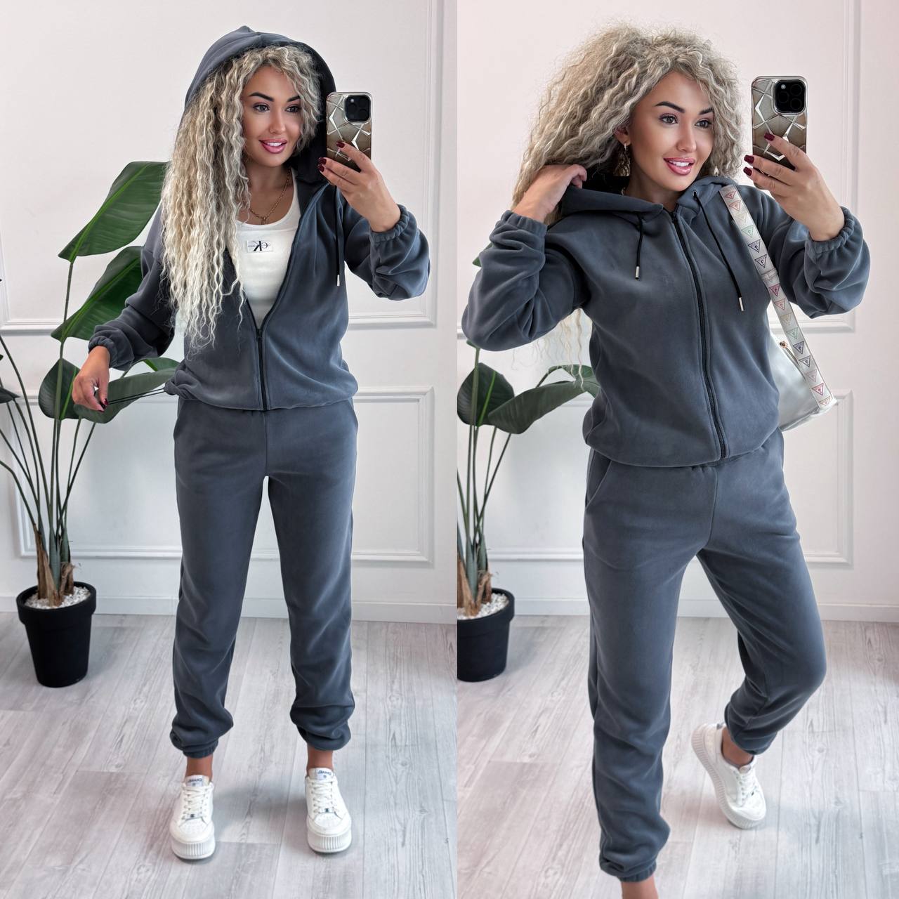 Флісовий однотонний спортивний костюмна змійці 005/1 купити photo 2025 11 11 12 01 55