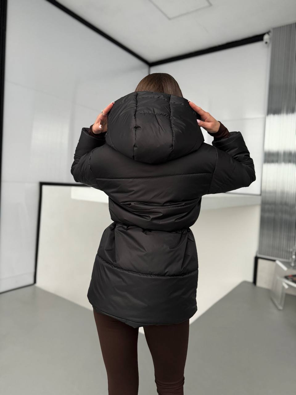 Куртка екопух 200 куліска з капюшоном 844 купити photo 2025 11 11 18 59 58