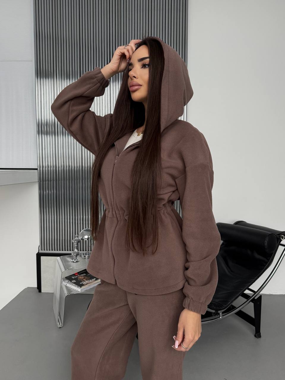 Флісовий костюм подовжена кофта 843 купити photo 2025 11 11 19 01 02