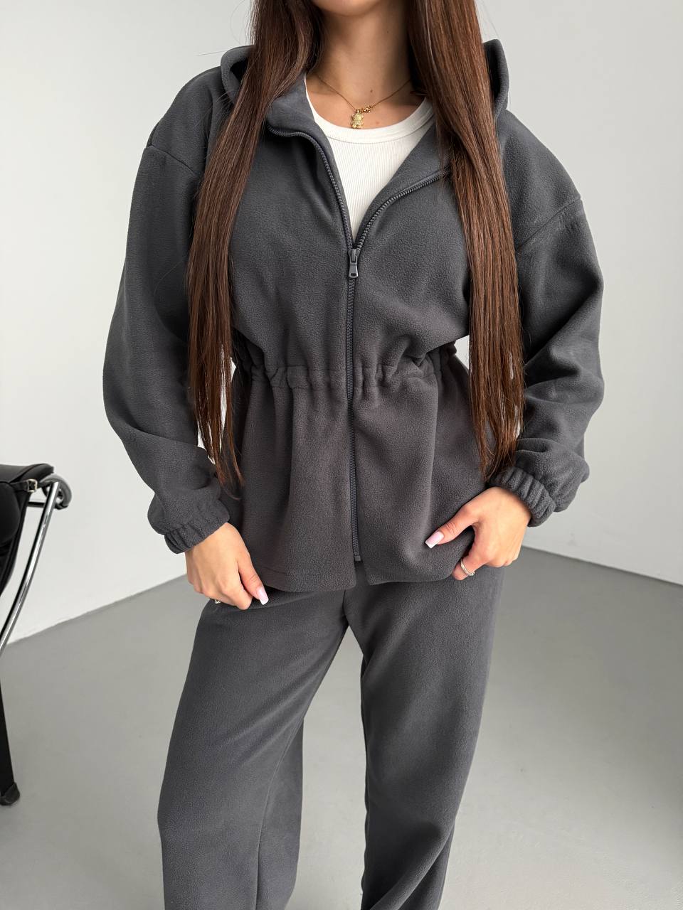 Флісовий костюм подовжена кофта 843 купити photo 2025 11 11 19 01 32