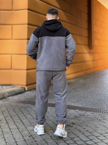 Чоловічий флісовий костюм кофта на блискавці з капюшоном стійкою 1053 купити photo 2026 01 16 00 57 46