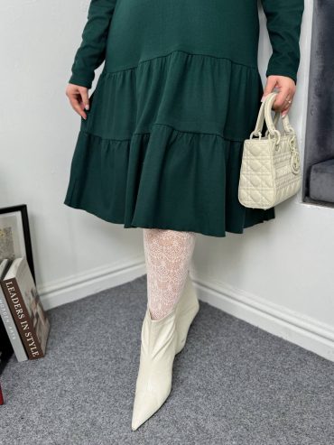 Жіноча тепла сукня міді 2 яруси гарно тягнеться 378 купити photo 2026 01 16 15 28 36