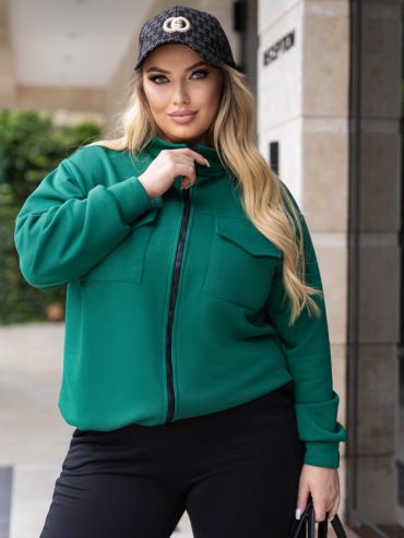 Трикотажний костюм чорні штани бомбер накладні кишені 0216 купити photo 2026 01 16 16 16 37