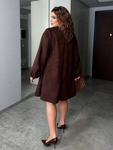Замшева сукня зі вставкою шкіри 2151 купити photo 2026 01 20 09 46 07