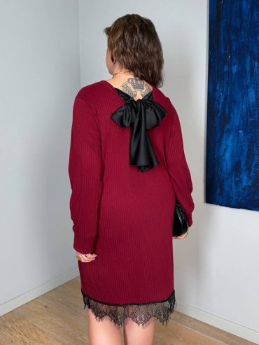 Жіноча сукня велюр рубчик з мереживом 2157 купити photo 2026 01 20 09 46 31