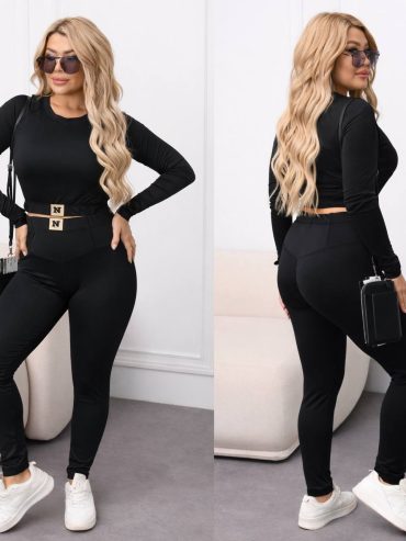 Базовий фітнес костюм із щільного мікродайвінгу топ лосини 1375 купити photo 2026 01 20 10 24 42 2