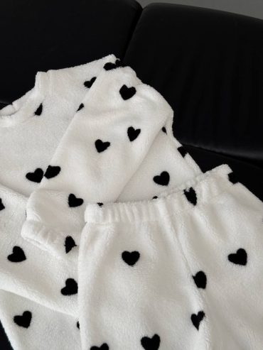 Домашній костюм хутро Тедді сердечки 1702 купити photo 2026 01 23 10 20 02