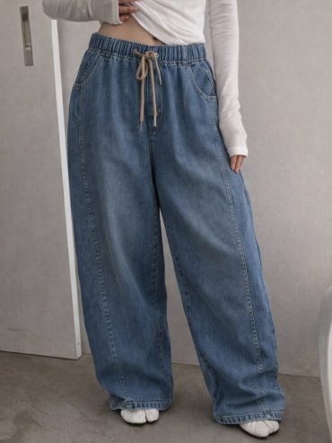 Оверсайз джинси зі шнурком 01/015 купити photo 2026 01 25 05 20 12