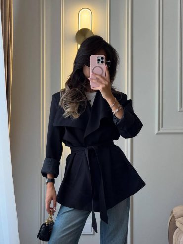 Котоновий короткий тренч на підкладі 233 купити photo 2026 02 02 11 22 02