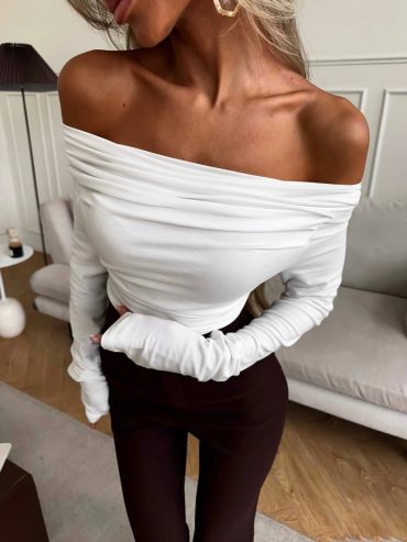 Лонгслів мікромасло з відкритими плечима 565 купити photo 2026 02 04 21 52 32