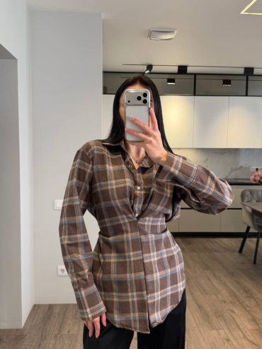 Сорочка з імітацією жилета запах спереду завʼязка на кнопках 1299 купити photo 2026 02 06 10 44 33