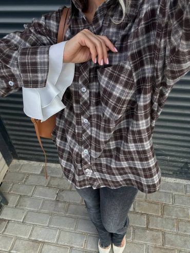 Сорочка фланель клітинка мереживо 368 купити photo 2026 02 06 12 04 59