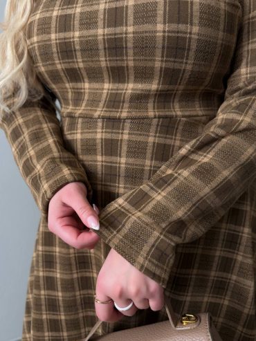 Трикотажна сукня міді клітинка 2185 купити photo 2026 02 06 21 36 56