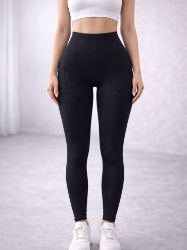 Чорні лосини в рубчик 01/028 купити photo 2026 02 10 06 36 51