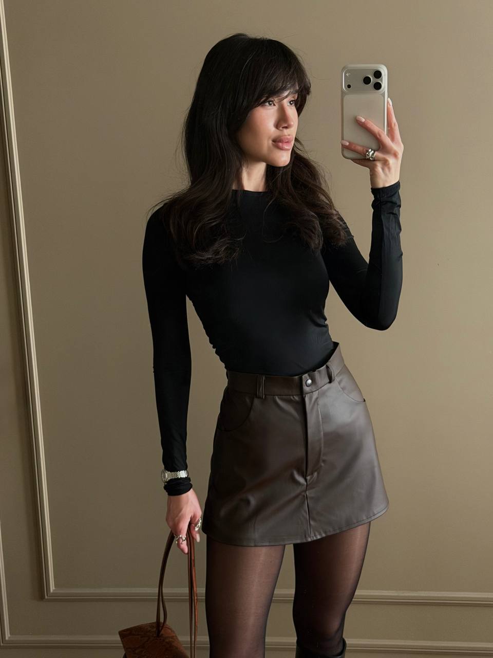 Шкіряна матова міні спідничка 148 купити photo 2026 02 10 14 16 55