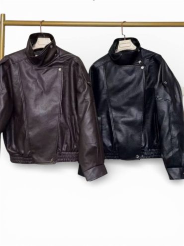 Бомбер коміром стійка еко шкіра 2236 купити photo 2026 02 10 14 24 59